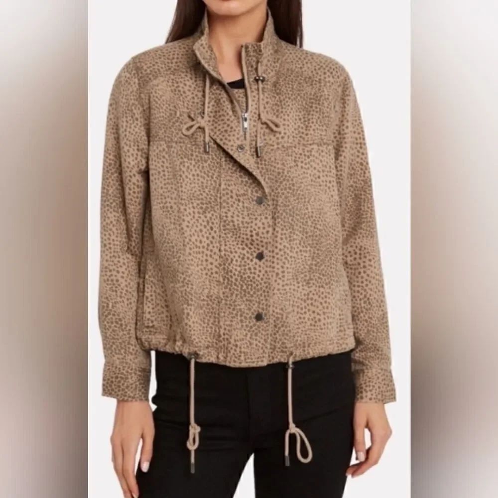 Rails Cheetah Print Sporty Jacket S Streetwear Preppy Neutral Athleisure Mobwife